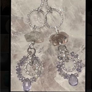 LYRIC LAKE HANDCRAFTED JEWELS Earrings                DIAMONDS SAPPHIRES gold